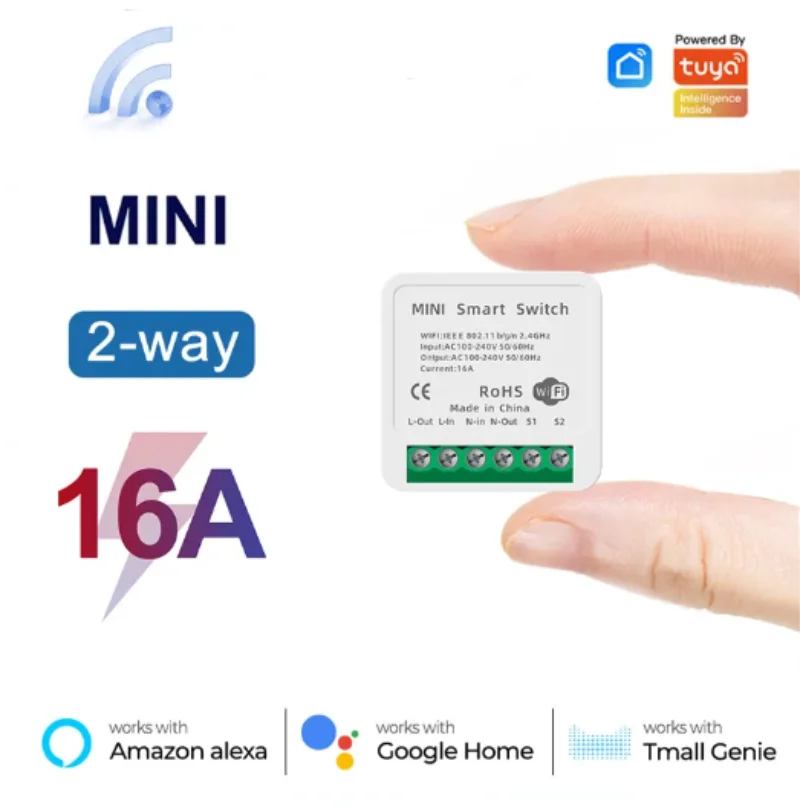 Home Automation Technology - Mini przełącznik WiFi 16A, aplikacja Smart