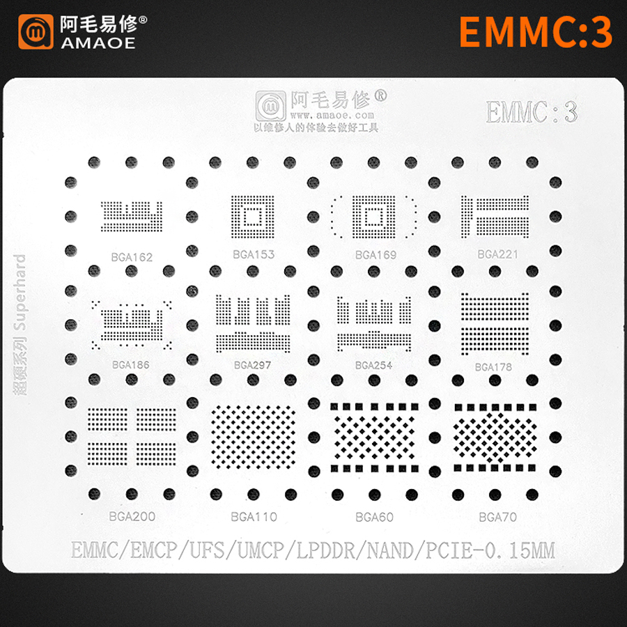 AMAOE EMMC3 BGA Reballing Sten – Tasmota Flash Tool recenzja i cena